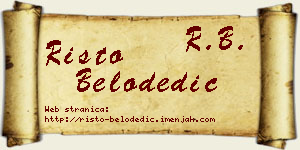 Risto Belodedić vizit kartica
